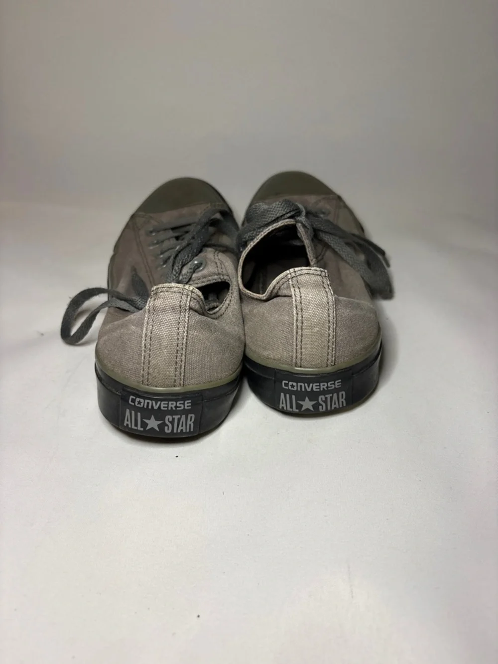Converse All-Stars Olive Canvas Low-Top Sneakers for Men Size 9.5 - Picture 5 of 8